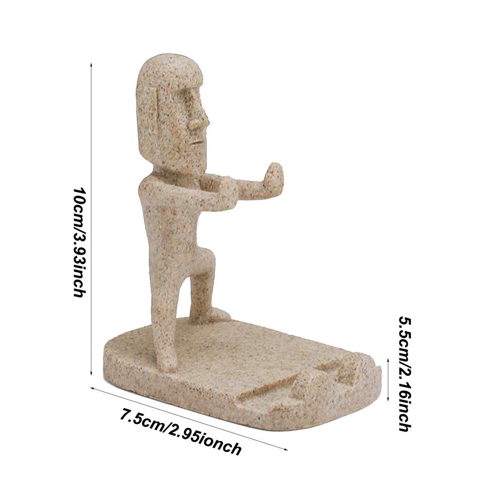 Подставка для телефона в виде скульптуры острова Пасхи, новинка, подставка для телефона, подходит для домашнего офиса, стола, праздничного украшения автомобиля