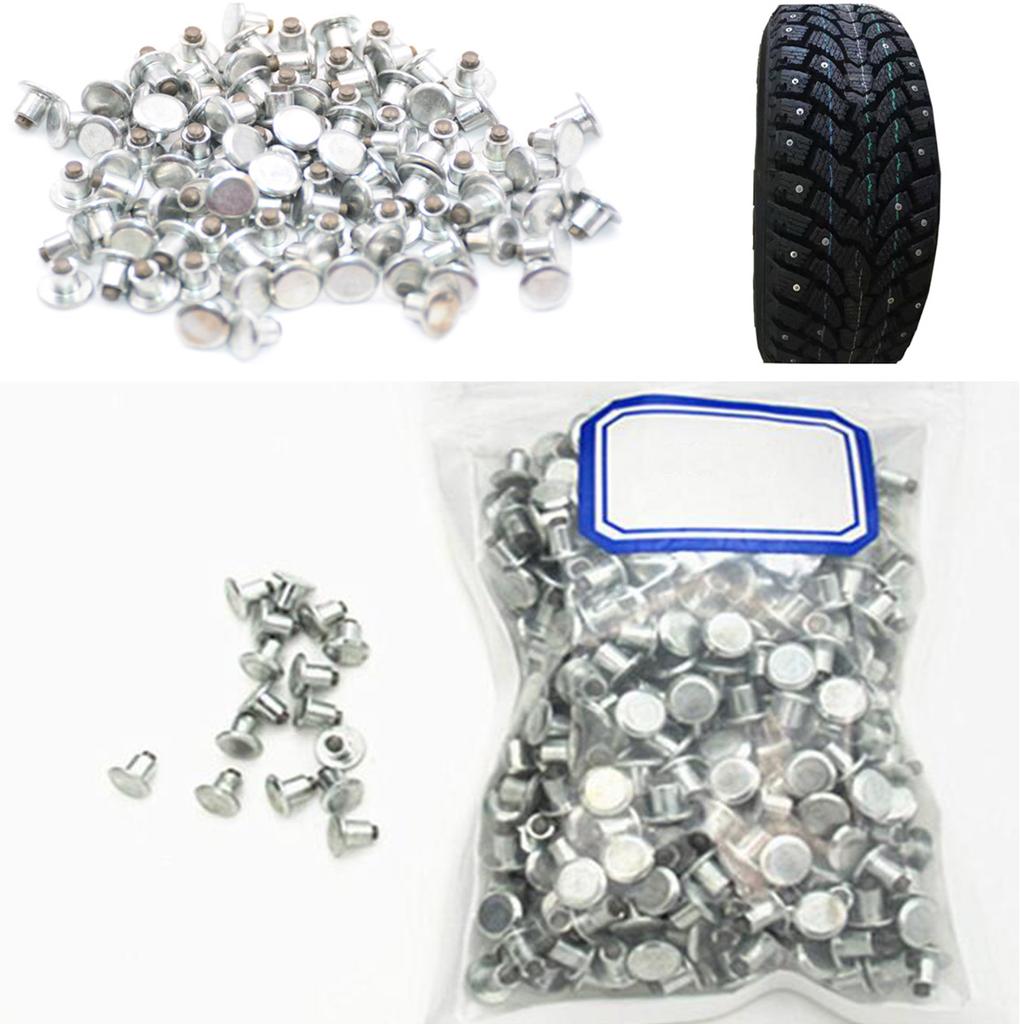 100x Car Bike ATV Tire Studs For Holes Wheel Tyre Screw Snow Spikes Chains Studs
