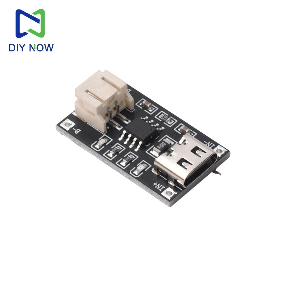 TP4056 3,7 В Модуль зарядки литиевых аккумуляторов 1 А PH 2.0 Терминал Type-C Защита от перегрузки по току для портативных электронных устройств