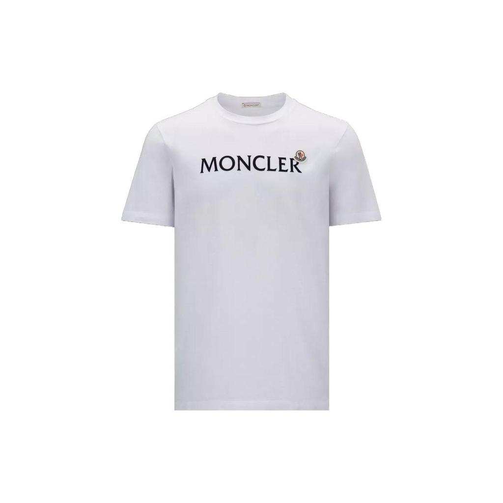 Moncler SS23 Letter Logo Short Sleeve T-Shirt Men Tops I20918C000478390T001