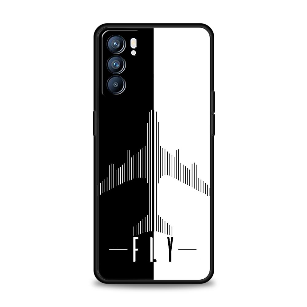 Чехол для телефона с рисунком самолета для Oppo Reno14 Reno13 Reno12 11 F 10 Find X5 X9 Pro A54 5G A53 A52 A9 A74 A78 4G A79 A80 A98