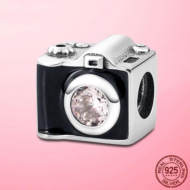 New 925 Sterling Silver Red Enamel High Heels Shoes Dangle Charm Fit Fashion Bracelet Necklace Original Jewelry Making