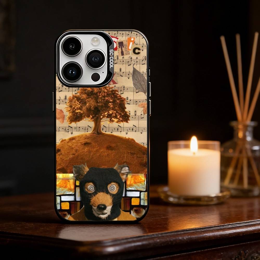F-Фантастический Мистер Ф-Лис Чехол для Телефона Для iPhone 17 16 15 14 13 12 11 Pro Max Plus Серебристый Матовый Черный Чехол