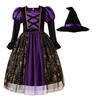 Witch Costume for Dress with Pointed Size 130 [ReliBeauty] Girls, Hat,