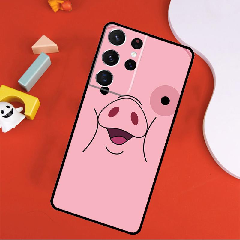 Cartoon Pig Phone Case For Samsung Galaxy S25 Ultra S24 Ultra S9 S10 S20 S21 S22 S24 Plus S23 FE Cover