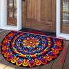 Flower Floor Mats Half Circle Printed Floor Mats Entryway Floor Mats Bathroom Door Mats Dirty Resistant Floor Mats