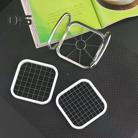 Нож для фруктов и овощей Из нержавеющей стали Слайсер для удаления сердцевины со сменными лезвиями Нож для картофеля фри Овощечистка для картофеля лука моркови Легко