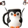 1pc Cute Penguin Ice Cream Pint Holder, Penguin Ice Pint Holder, Ice Cream Pint Containers, Reusable Ice Cream Containers, Popsicle Holders