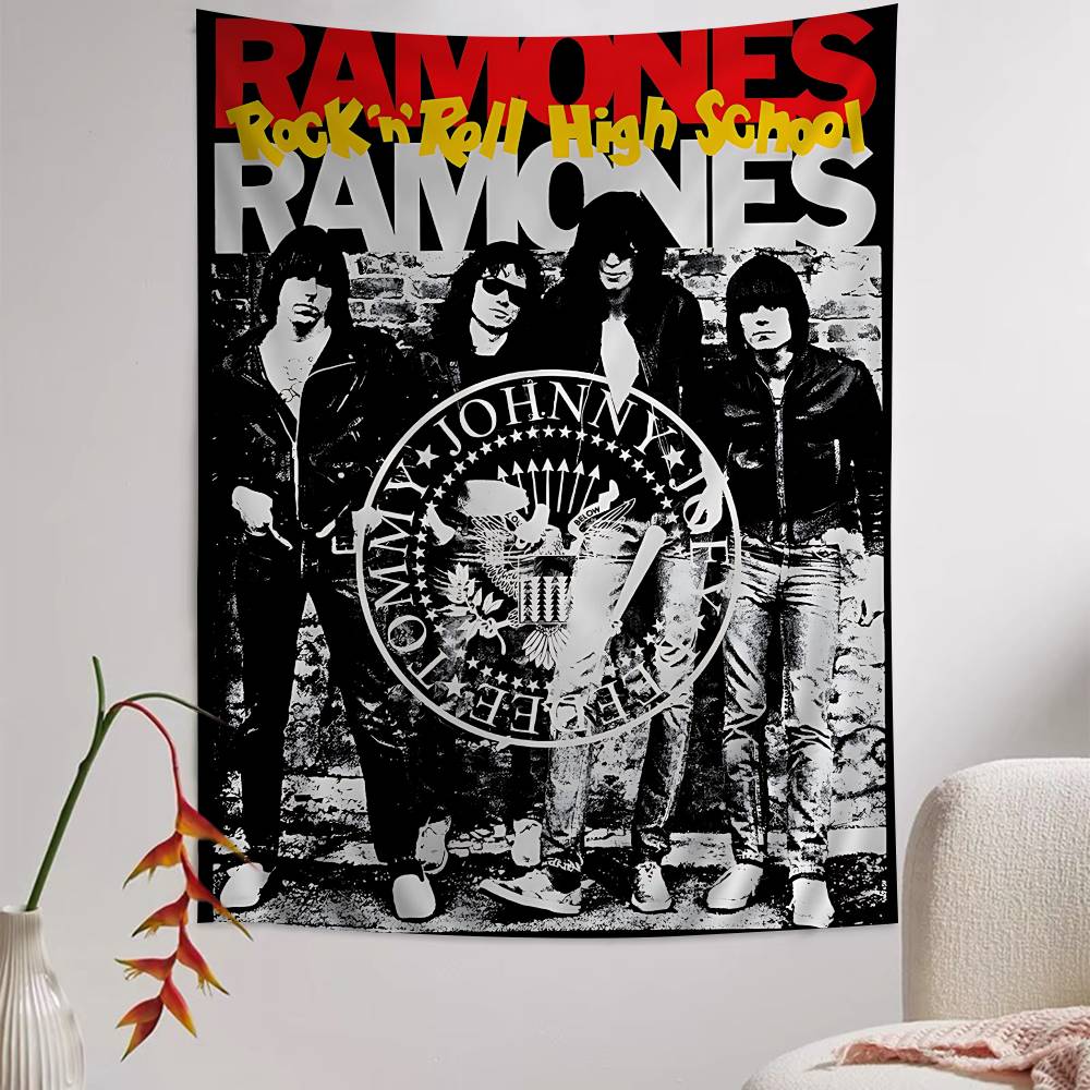 Винтажный Популярный Рок-Бэнд RR-R-amones Подвесной Богемный Гобелен Подвесной Таро Хиппи Настенные Ковры Комната Японский Гобелен