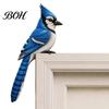 Interior Design Aesthetic Ornaments Wooden Bird Door Topper Decor, Adorable Shape Corner Statue, Handcrafted Wood Decor Sign, Woodland Frame