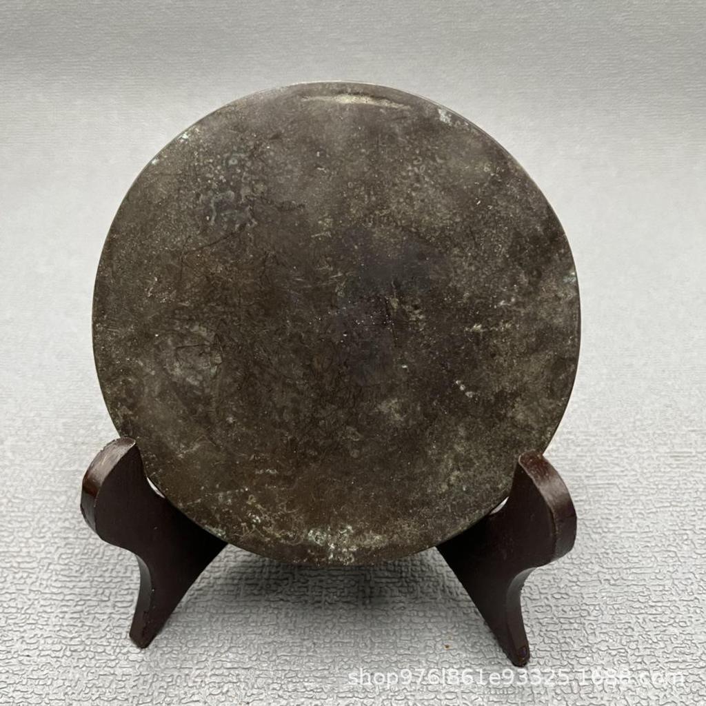 Антикварное бронзовое зеркало: Надпись династий Мин, Цин, Периода Весен и Осеней, Периода Сражающихся царств - Винтажный элемент декора гостиной