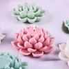 Lotus Aromatherapy Candle Silicone Mold Simulation Flower Car Mounted Fragrance Stone Mold Lotus Lamp Candle Ornament Mould