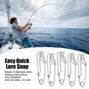 5PCS 5 Sizes Long Line Clips Easy On/Off Fishing Connectors Durable Closed Eye Pin Tuna Fishing