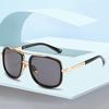 Vintage Oversized Square Double Bridges Men Sunglasses Outdoor Goggle Woman Travel Beach Sun Glasses Shades UV400