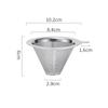 Reusable Coffee Filter Holder Double Layer Stainless Steel Coffee Tea Strainer Coffee Accessories Coffee Making Tool