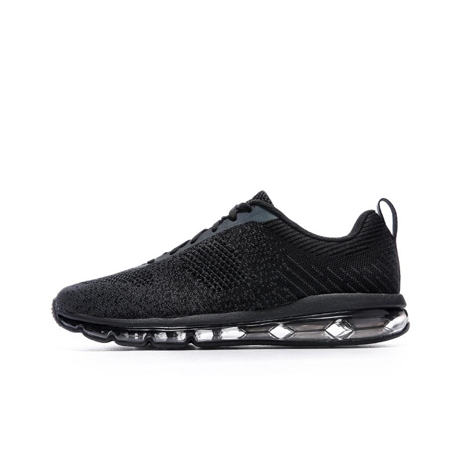 Li Ning Bubble Max полноразмерные дышащие светоотражающие спортивные кроссовки на воздушной подушке унисекс черные AGCN075-3