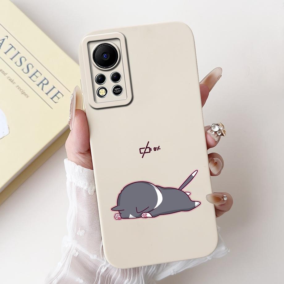 Phone Case for Infinix Hot 11s NFC X6812B Infinix Hot 11s X6812 Protection Cover Soft Liquid Silicone Coque Animals Bumper Shell
