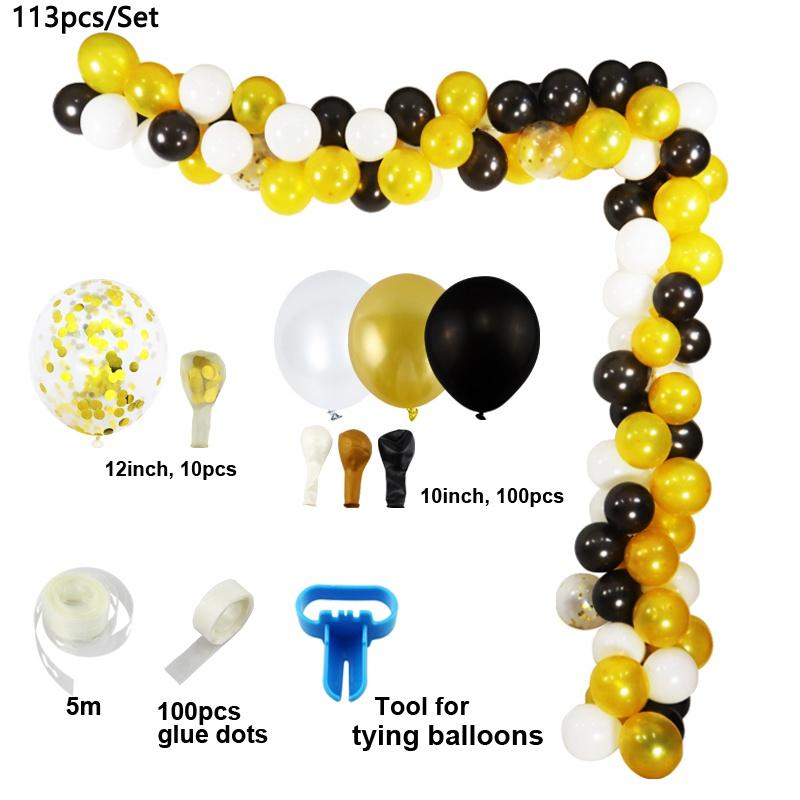 Baby Shower Decorations Macaron White Pink Blue Gold Balloon Arch Kit Wedding Birthday Boy Or Girl Gender Reveal Party