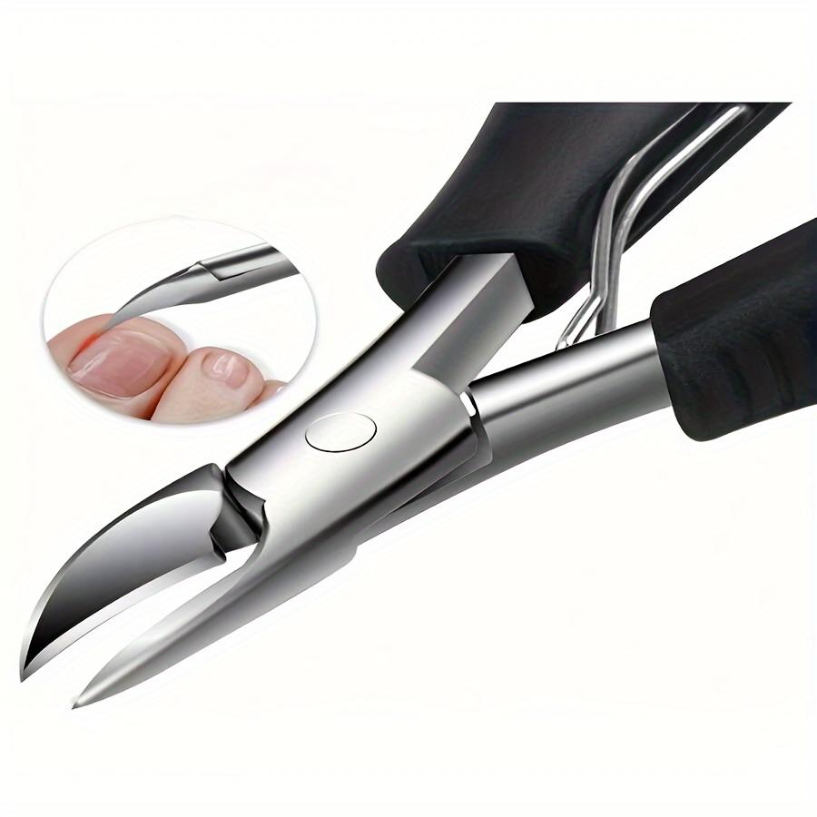 Профессиональные прецизионные кусачки для ногтей для толстых и вросших ногтей на ногах, из нержавеющей стали, с удалителем омертвевшей кожи, эргономичный дизайн