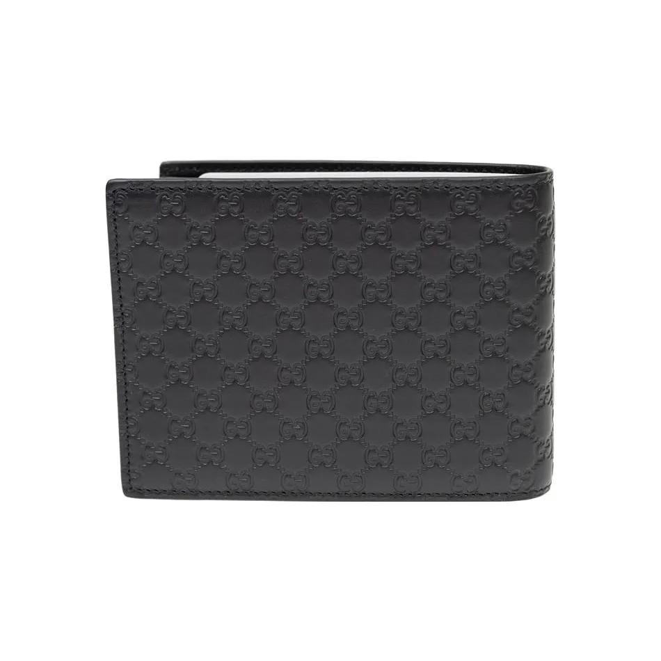 GUCCI Cow Leather Wallet Men's Black (Unisex) Wallets 333042 BMJ1N 1000