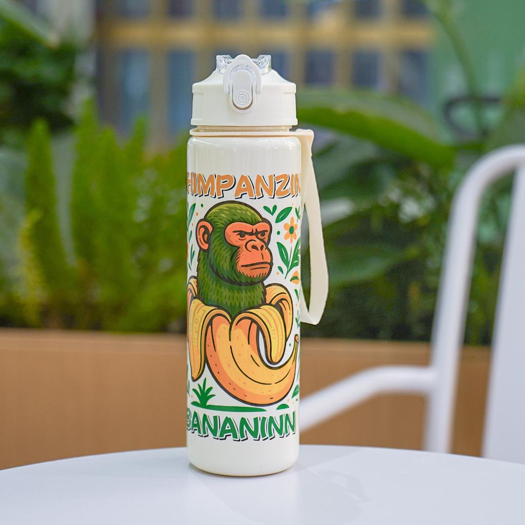 Italian Brainrot Water Bottle Tung Tung Tung Sahur Water Cup With Straw Football Sports Water Kettle Easter Valentine'S Day Gift