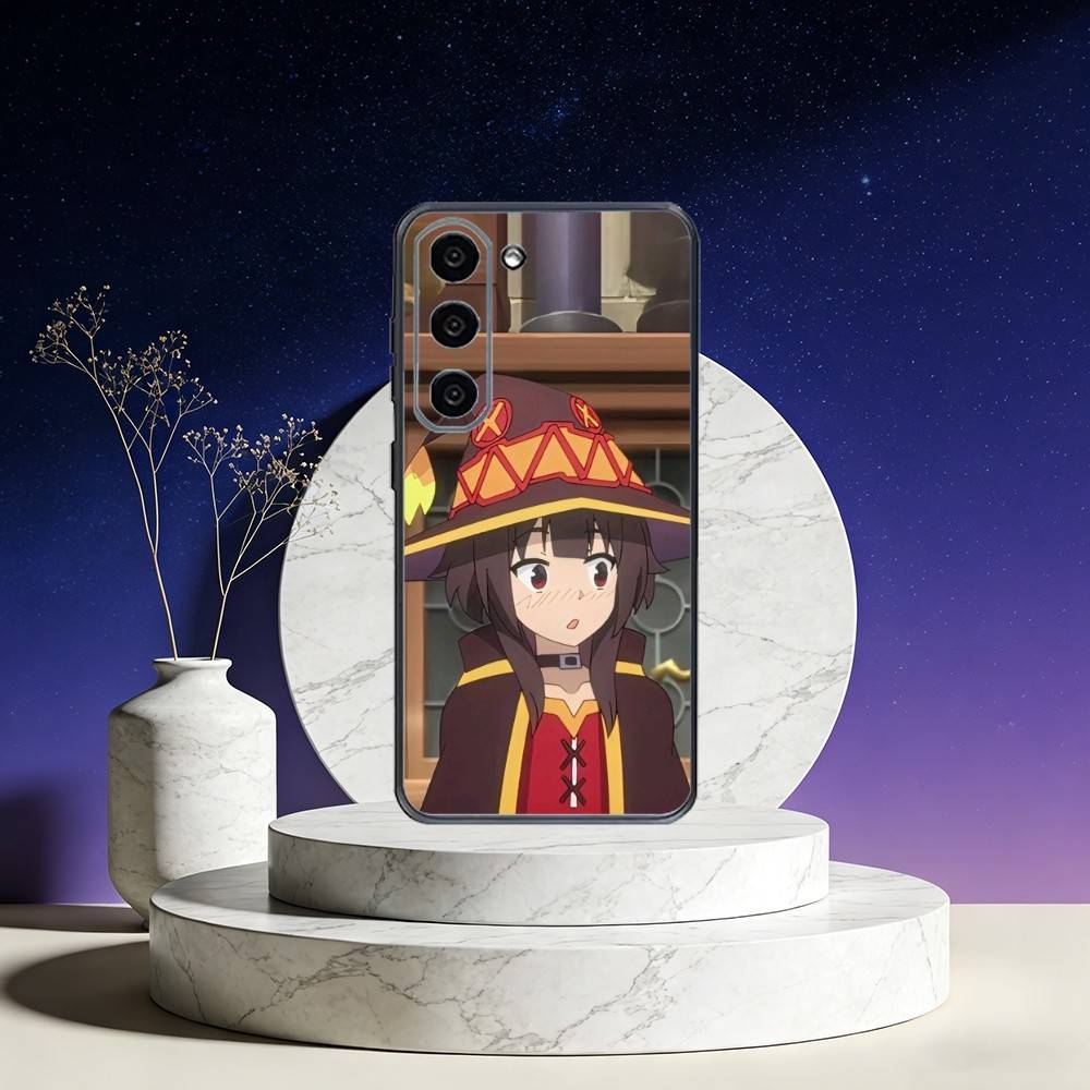 Чехол для телефона Megumin Anime K-KonoSuba Для Samsung Galaxy A73,A72,A71,A70,A53,A52,A51,Другие Мягкий черный чехол