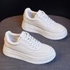 Кожаные туфли на толстой подошве, маленькие белые туфли, женские летние новые туфли на платформе, женские туфли из первого слоя коровьей кожи, универсальные кеды, женские спортивные