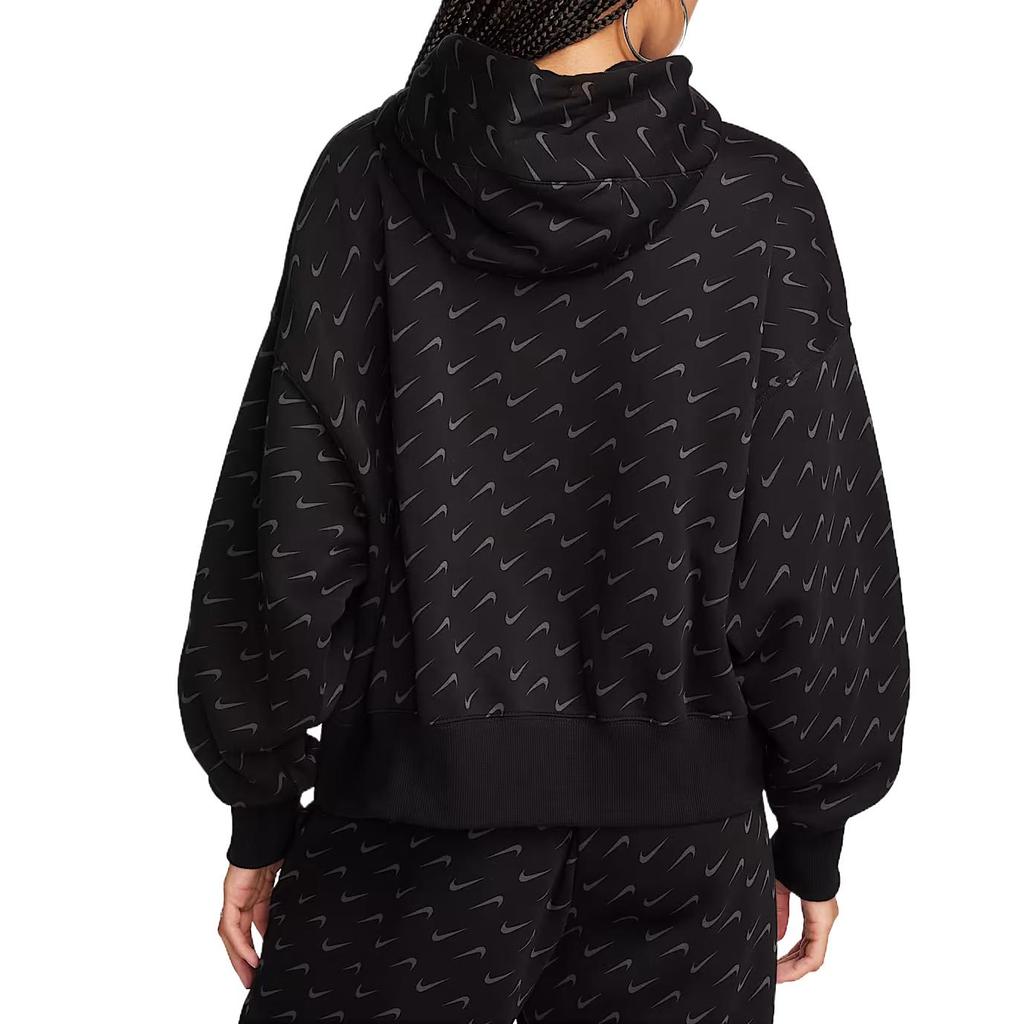 Nike SS25 Sportswear Phoenix Comfortable Stylish Simple Solid Color Hoodie With Brand Logo Print Women Hoodies Black FN3649-010