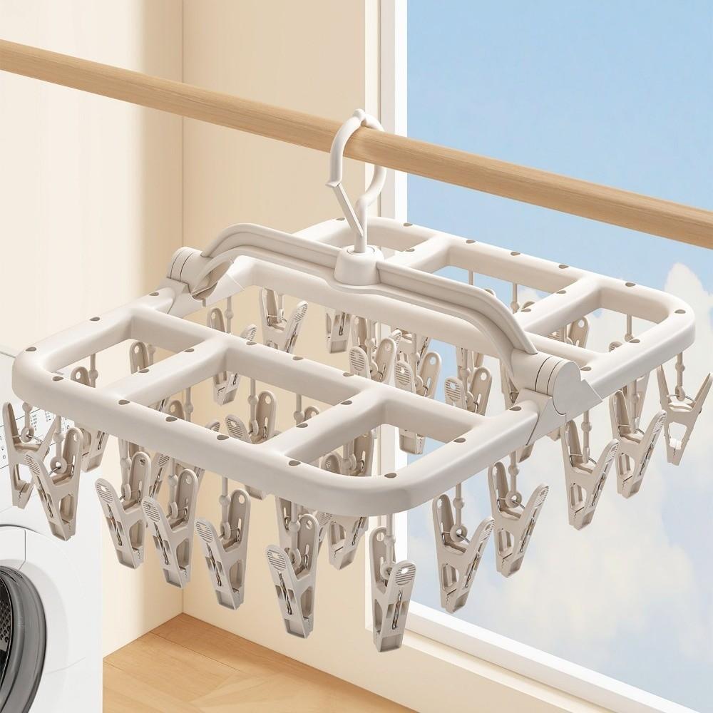 Windproof Socks Drying Clips Plastic Hanging Underwear Clips Balcony Drying Hanger Laundry Room