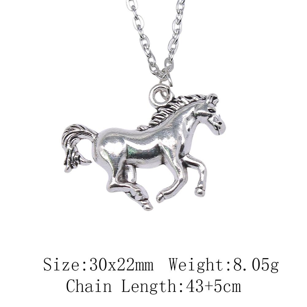 Подарки для женщин винтажное ожерелье лошадь единорог ожерелье на шею 43 см цепи предметы мужское ожерелье