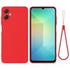 Для Samsung Galaxy A06 5G жидкий силиконовый чехол задняя крышка телефона с ремешком на руку