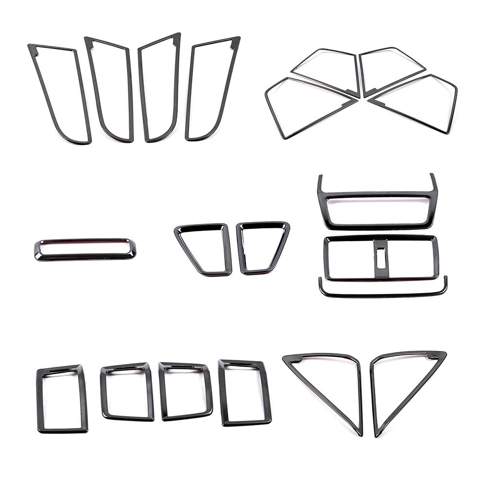 Для Skoda Kodiaq 2016-интерьер автомобиля, Регулировка сиденья, переключатель AC, вентиляционная розетка, рамка динамика, накладка, черная