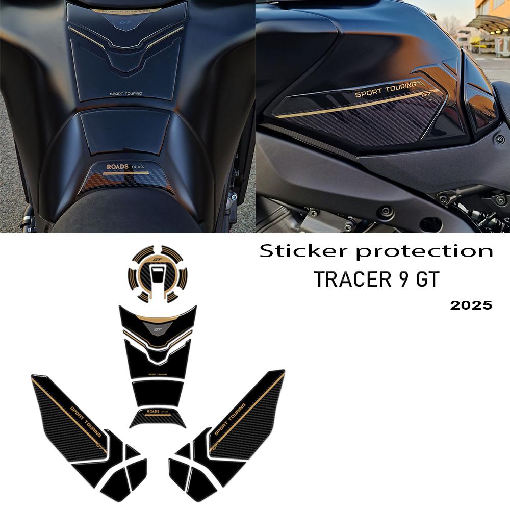 For Tracer 9 GT 2025 Tracer 9GT Tank Pad Protection Kit Motorcycles Accessories 3D Resin Stickers