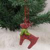 Christmas Tree Cute Elk Decorations Hanging Pendant Soft Pottery Deer Craft Ornament Xmas Ornaments for Home New Year