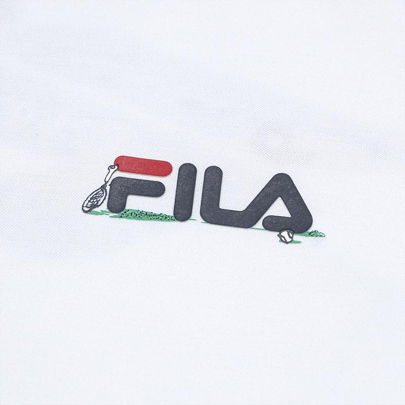 Fila Теннисный Fun Простая Универсальная Футболка с коротким рукавом Мужские топы A11M633134FWT