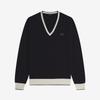 FRED PERRY [Sharp] Contrast Tip Knit - Black Afpm253K316-102