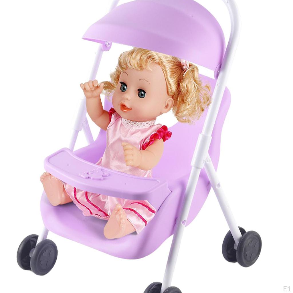 Baby Stroller for Doll Toy Realistic Holiday Xmas Birthday
