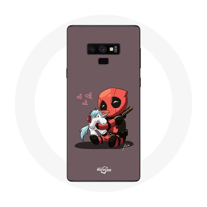 Coque pour Samsung Galaxy Note 9 DeadPool unicorn licorne