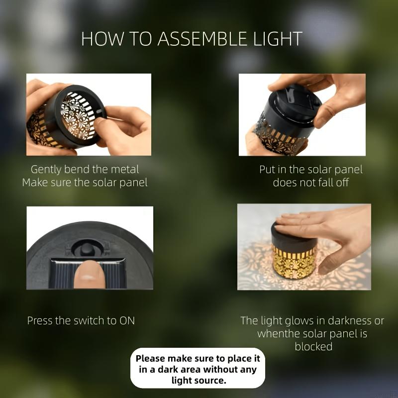 Solar-powered with an elegant peony pattern LED Outdoor lights, outdoor table lamps, solar-powered table lamps are perfect for garden and courtyard