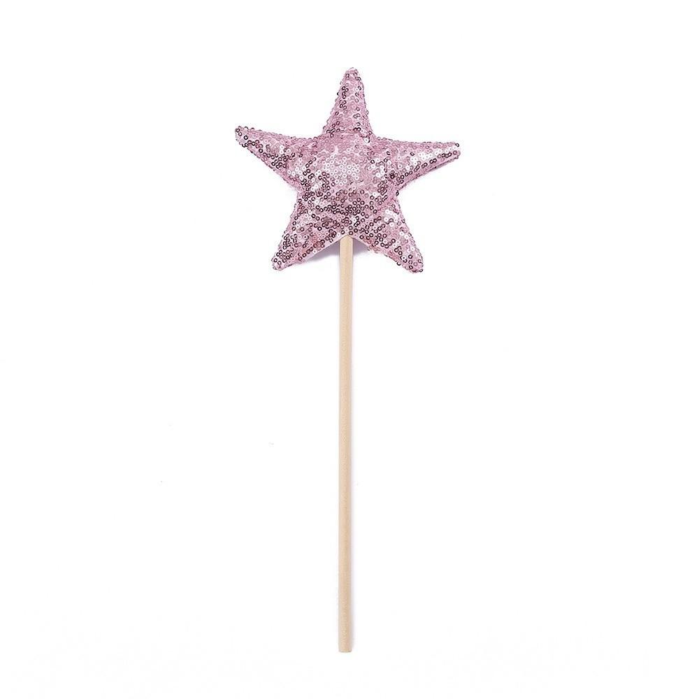 Glitter Design Stage Performance Headband Star Shape Star Fairy Stick  Birthday Celebration