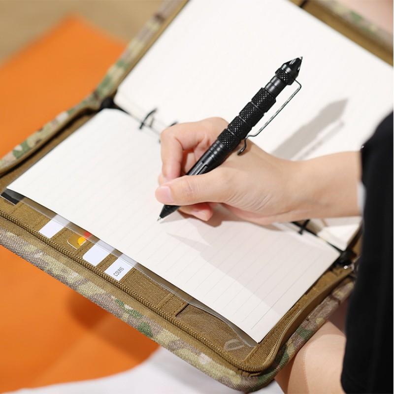 Tactical Padfolio Notebook Cover A6 Zippered Ring Binder Outdoor Adventure Travel Journaling