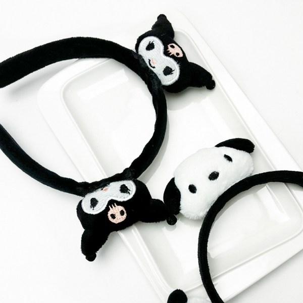 Двойная повязка на голову Sanrio, обе повязки для кукол, меховая повязка для волос с булочкой из корицы, милая повязка на голову, Почако Куроми, повязка для волос My Melody, мероприятие в детском саду
