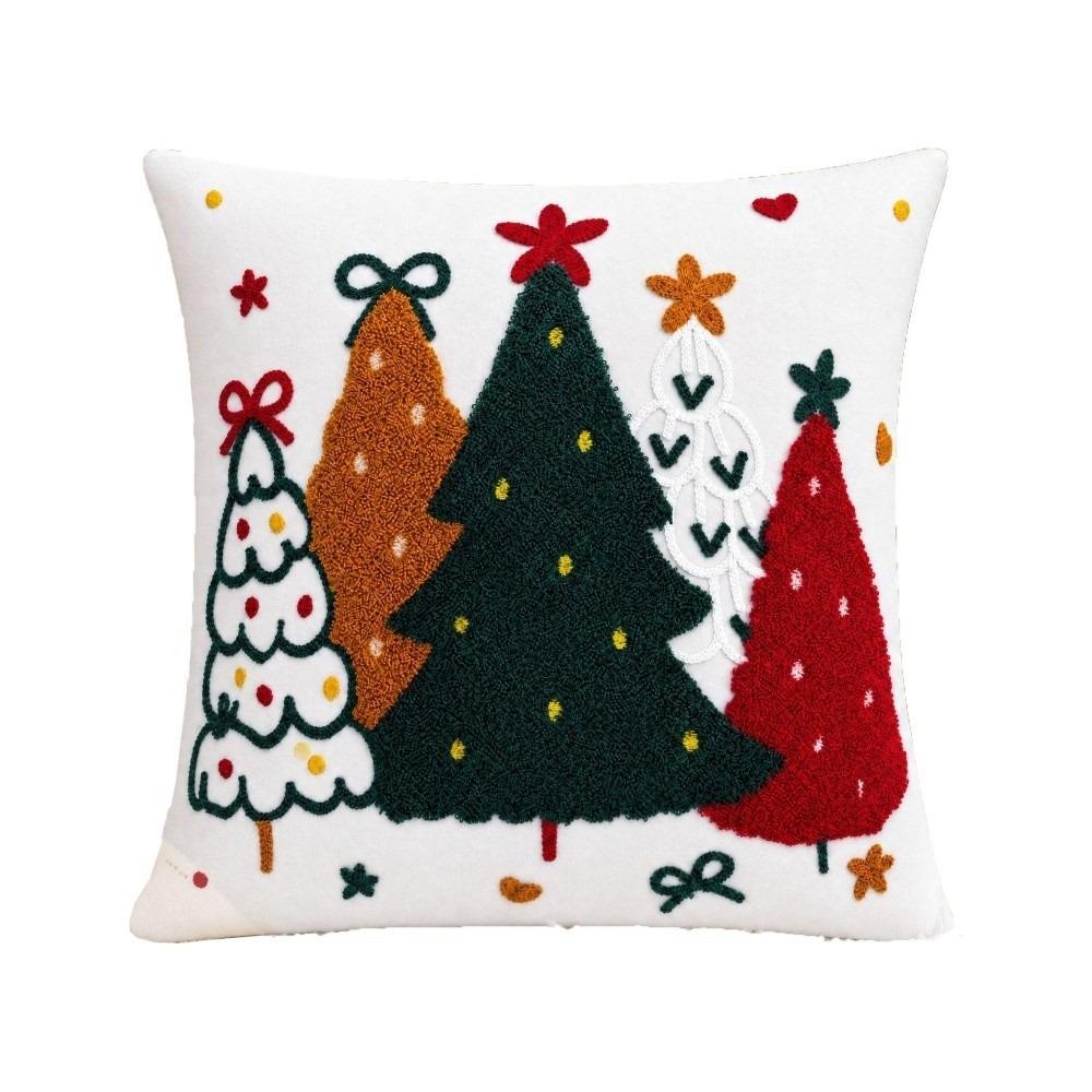 Colorful Christmas Pillowcase Soft Xmas Tree Pillowslip Holiday Pillow Cushion Cover Winter