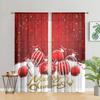 2 Pieces, Christmas Ball and Snowflake Curtains -30% Blackout - Suitable for Living Room, Bedroom, Kitchen, Home Decoration