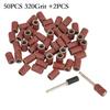 50* 320 Grit Drum Sanding Bands Sleeves+2* Mandrels Sandpaper Rotary Tool Kit