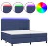 VidaXL Slat Bed Base with Mattress and LED, Upholstered Bed with Headboard, Double Bed, Adult Bedroom Bed, 3134907