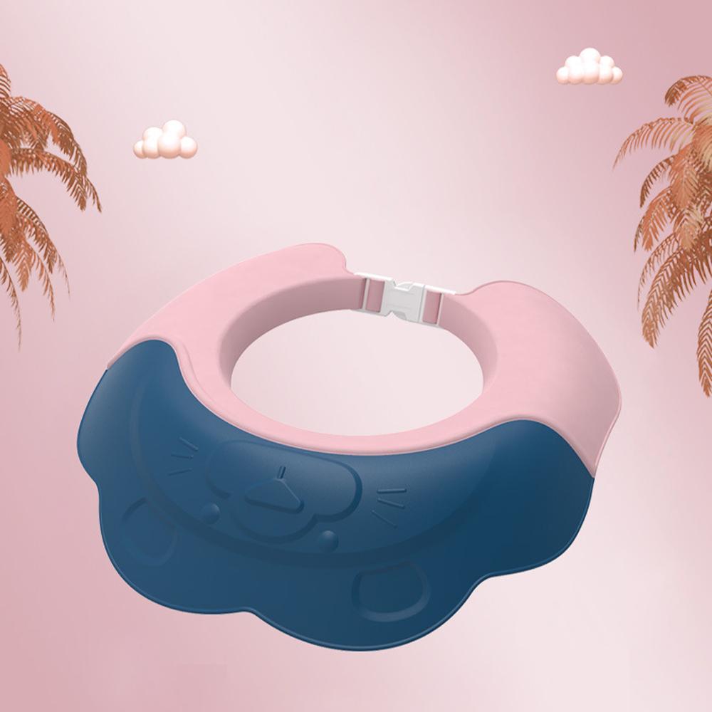 Ear Protection Adjustable Baby Shower Cap Silicone Bath Visor Baby Bath Cap Shampoo Shield