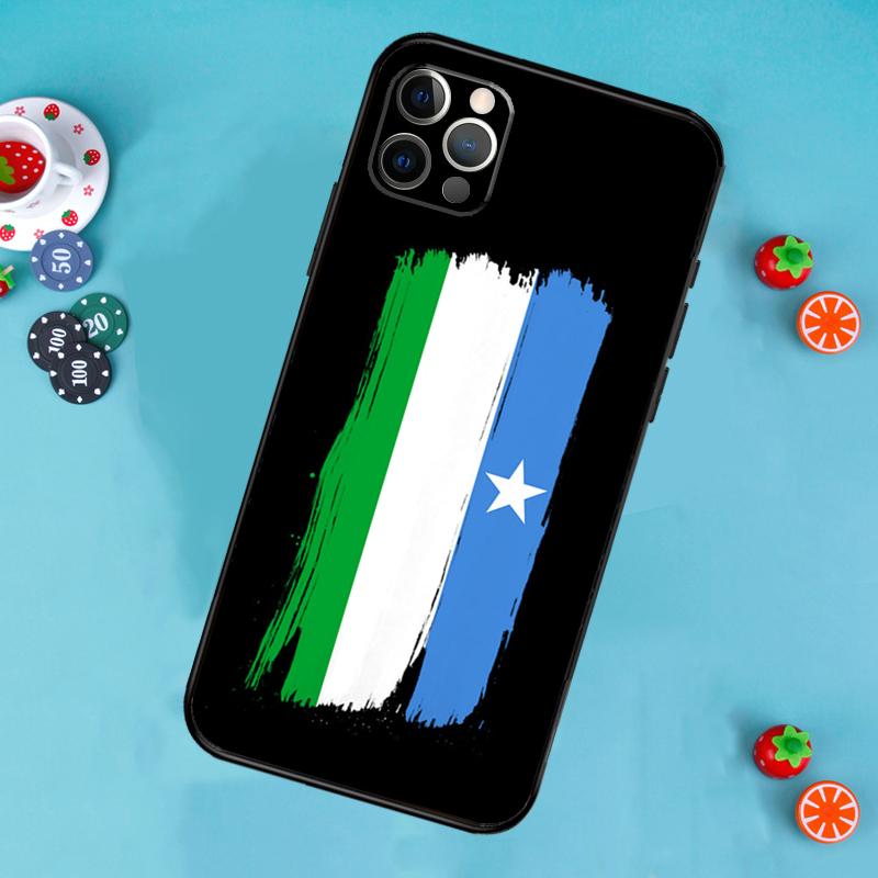 Puntland State Somali Flag Phone Case For iPhone 17 Air 13 16 15 11 12 14 Pro Max 13 12 mini 15 16 Plus 16e Cover Funda