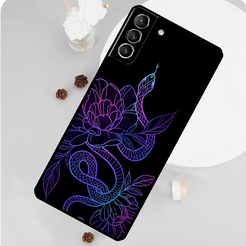 Чехол для телефона "Цветок змеи" для Samsung Galaxy S25 S26 Ultra S20 S21 S22 S23 S24 Plus S10 S25 FE Funda Cover