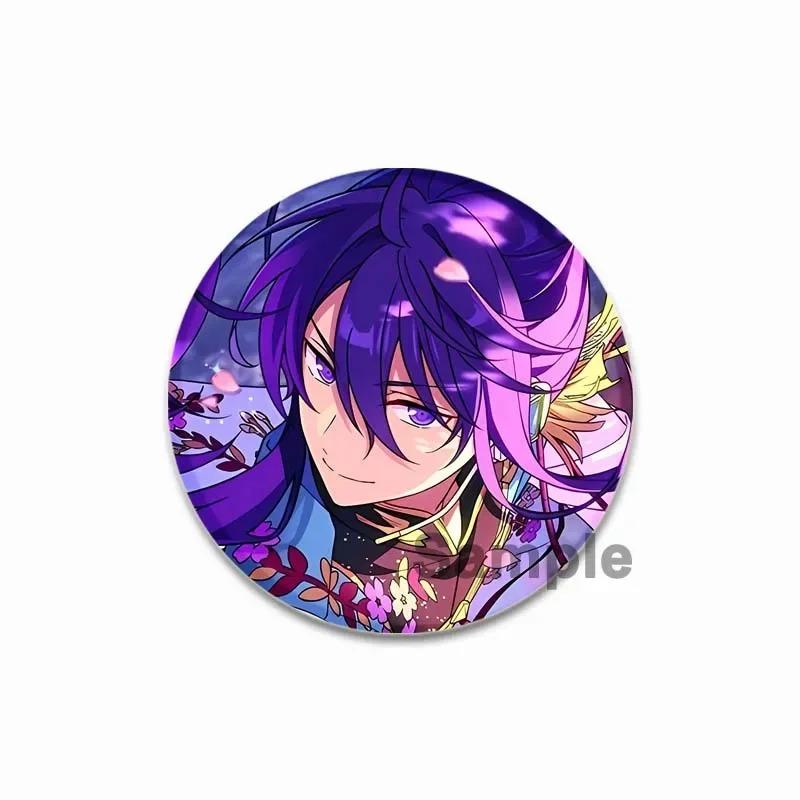 32/44/58MM Tinplate Brooch Ensemble Stars SOUMA KANZAKI Round Pins Cute Cartoon Badge for Backpacks Clothing Accesoory Jewelry